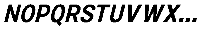 Zendory Bold Narrow Italic Font UPPERCASE