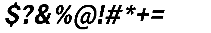Zendory Bold Narrow Oblique Font OTHER CHARS