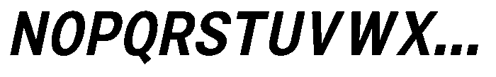 Zendory Bold Narrow Oblique Font UPPERCASE