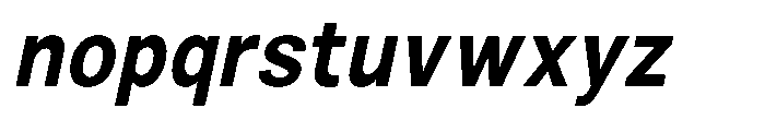 Zendory Bold Narrow Oblique Font LOWERCASE