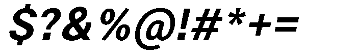 Zendory Bold Oblique Font OTHER CHARS