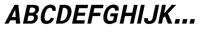 Zendory Bold Oblique Font UPPERCASE
