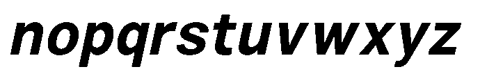 Zendory Bold Oblique Font LOWERCASE