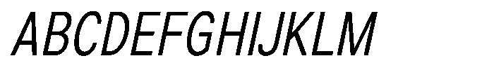 Zendory Condensed Italic Font UPPERCASE
