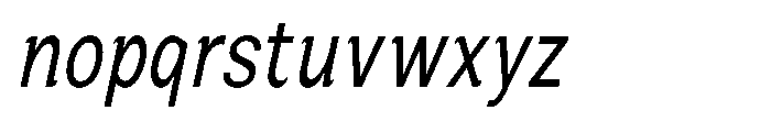 Zendory Condensed Italic Font LOWERCASE