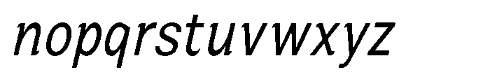 Zendory Condensed Narrow Italic Font LOWERCASE