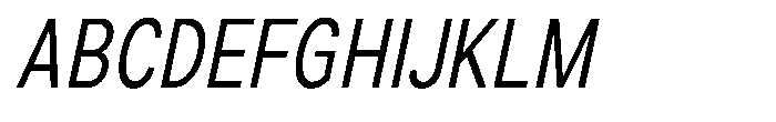 Zendory Condensed Oblique Font UPPERCASE