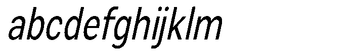 Zendory Condensed Oblique FONT