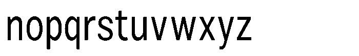 Zendory Condensed Font LOWERCASE