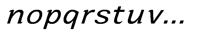 Zendory Expanded Italic Font LOWERCASE