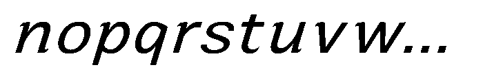 Zendory Expanded Narrow Italic Font LOWERCASE