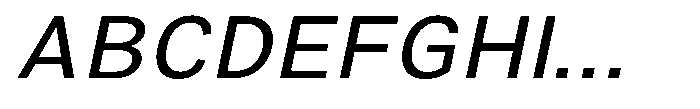 Zendory Expanded Oblique Font UPPERCASE