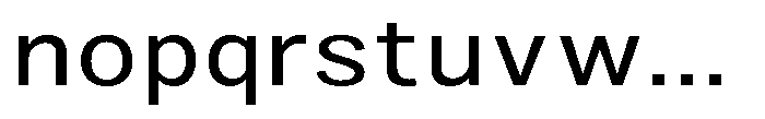 Zendory Expanded Font LOWERCASE