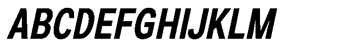 Zendory Extra Bold Condensed Italic Font UPPERCASE