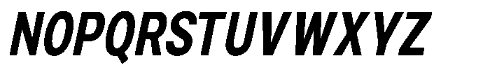 Zendory Extra Bold Condensed Italic Font UPPERCASE