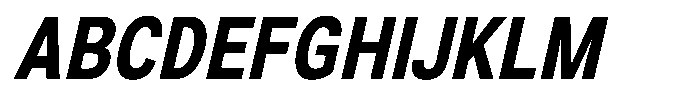Zendory Extra Bold Condensed Narrow Italic Font UPPERCASE