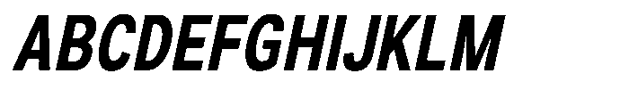 Zendory Extra Bold Condensed Oblique Font UPPERCASE