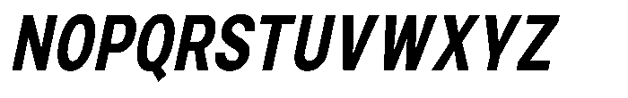 Zendory Extra Bold Condensed Oblique Font UPPERCASE