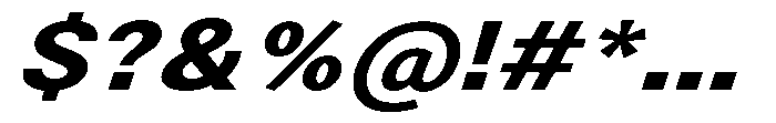 Zendory Extra Bold Expanded Italic Font OTHER CHARS