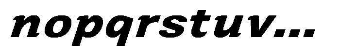 Zendory Extra Bold Expanded Italic Font LOWERCASE
