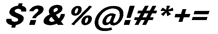 Zendory Extra Bold Expanded Narrow Italic Font OTHER CHARS