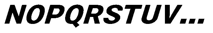 Zendory Extra Bold Expanded Narrow Italic Font UPPERCASE