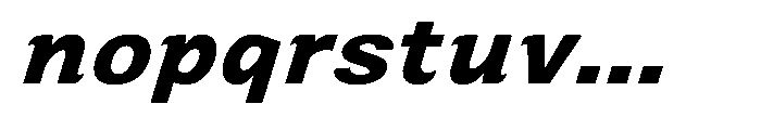 Zendory Extra Bold Expanded Narrow Italic Font LOWERCASE