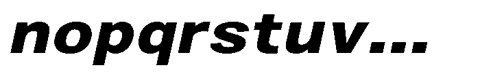 Zendory Extra Bold Expanded Oblique Font LOWERCASE