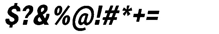Zendory Extra Bold Narrow Condensed Obliq Font OTHER CHARS