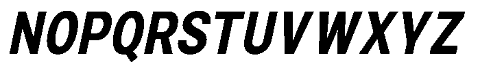 Zendory Extra Bold Narrow Condensed Obliq Font UPPERCASE