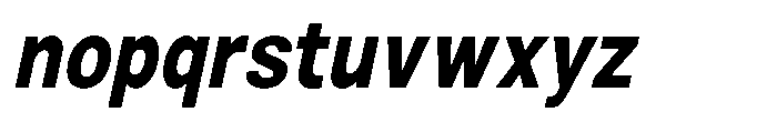 Zendory Extra Bold Narrow Condensed Obliq Font LOWERCASE