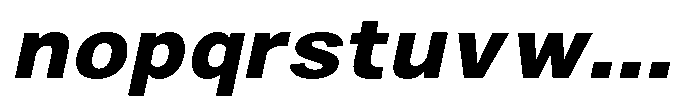 Zendory Extra Bold Narrow Exp Obliq Font LOWERCASE