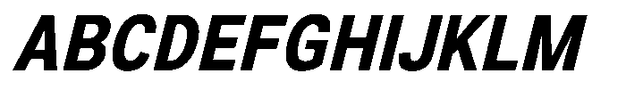 Zendory Extra Bold Narrow Italic Font UPPERCASE