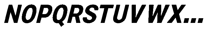 Zendory Extra Bold Narrow Italic Font UPPERCASE