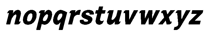 Zendory Extra Bold Narrow Italic Font LOWERCASE