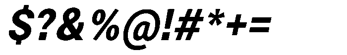 Zendory Extra Bold Narrow Oblique Font OTHER CHARS
