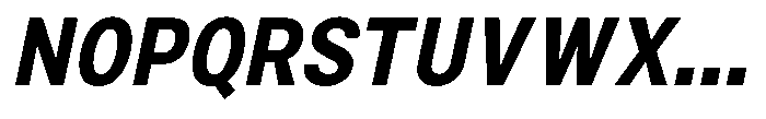 Zendory Extra Bold Narrow Oblique Font UPPERCASE
