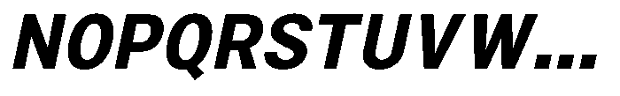 Zendory Extra Bold Oblique Font UPPERCASE