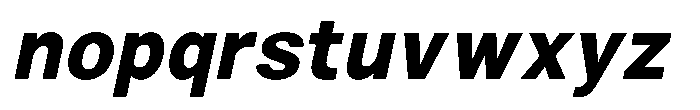 Zendory Extra Bold Oblique Font LOWERCASE