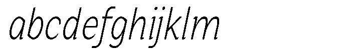 Zendory Extra Light Condensed Ital FONT