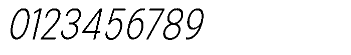 Zendory Extra Light Condensed Nr Ital Font OTHER CHARS