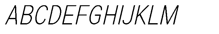 Zendory Extra Light Condensed Nr Ital Font UPPERCASE