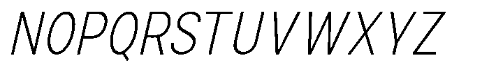 Zendory Extra Light Condensed Nr Ital Font UPPERCASE