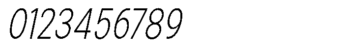Zendory Extra Light Condensed Oblique Font OTHER CHARS