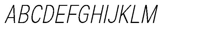 Zendory Extra Light Condensed Oblique Font UPPERCASE