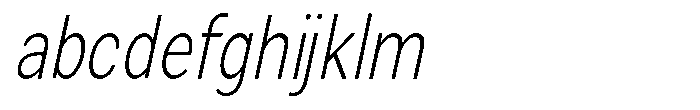 Zendory Extra Light Condensed Oblique FONT