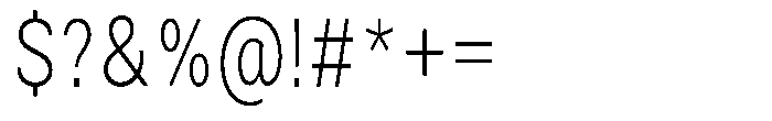 Zendory Extra Light Condensed Font OTHER CHARS