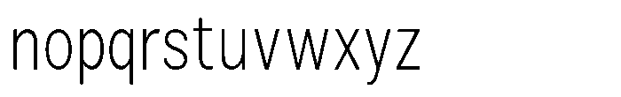 Zendory Extra Light Condensed Font LOWERCASE