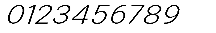 Zendory Extra Light Expanded Italic Font OTHER CHARS