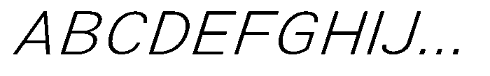 Zendory Extra Light Expanded Italic Font UPPERCASE